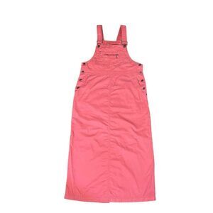 Eddie Bauer Women's Petite Pink Denim Overall Dress Size S Short